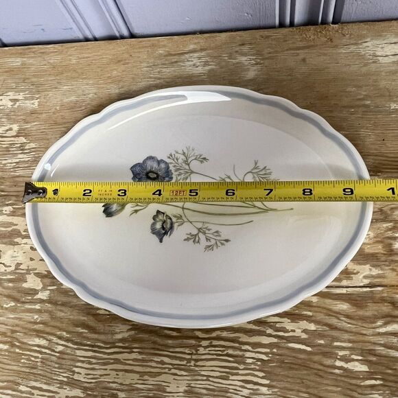 Vtg Wedgwood Glen Mist Blue Poppy Susie Cooper 9.5”Serving Platter Plate English - Picture 2 of 16